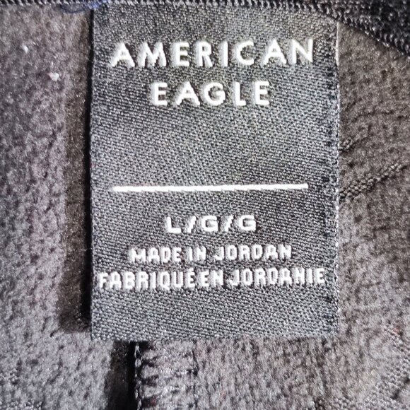 American Eagle jogger pants men's size L black with graphic design - Picture 4 of 15